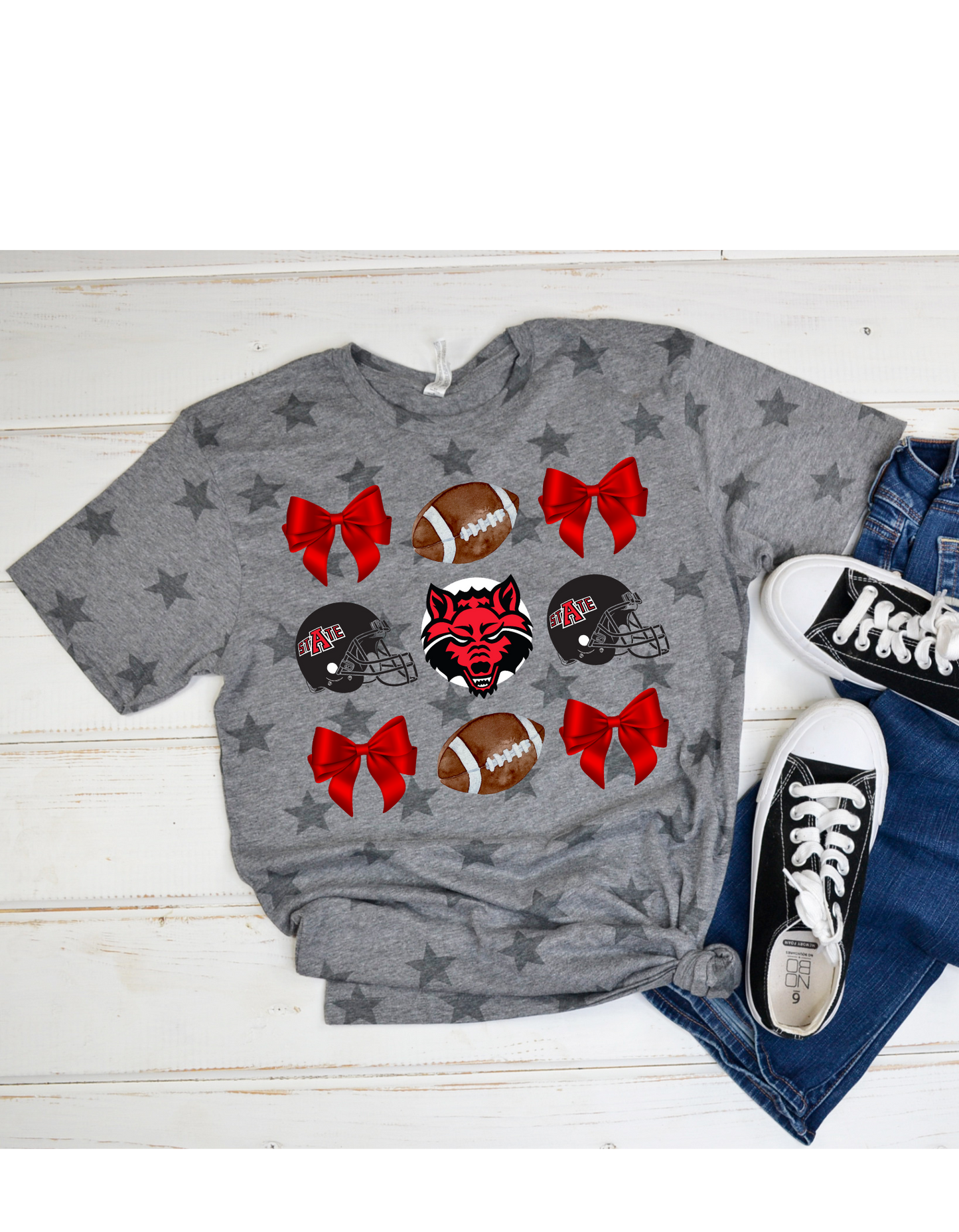 ASU Redwolves Star Print T Shirt