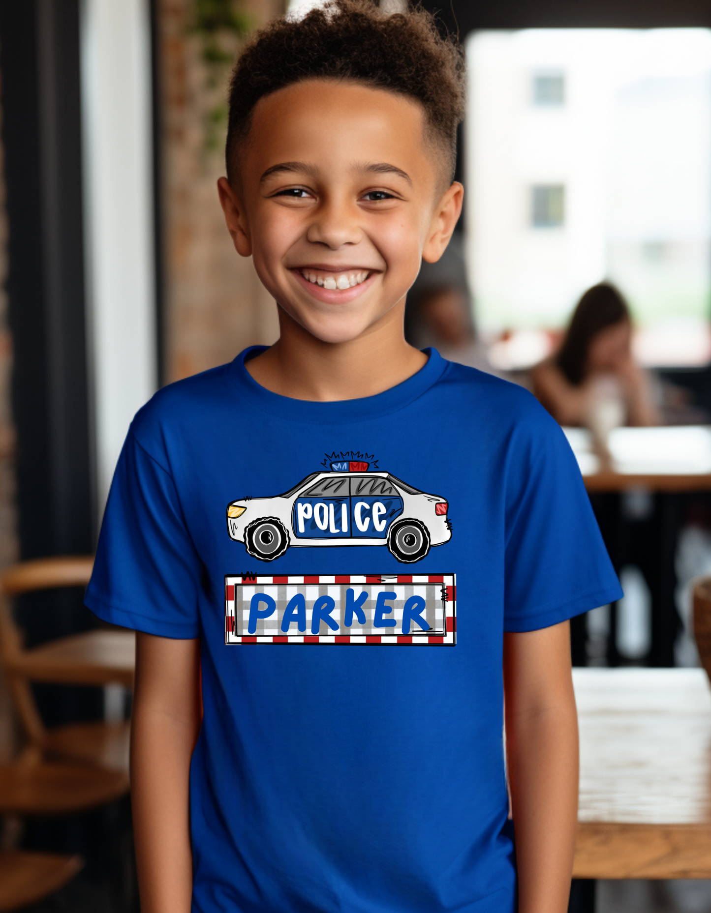 Personalized Name Police Design Youth T Shirt