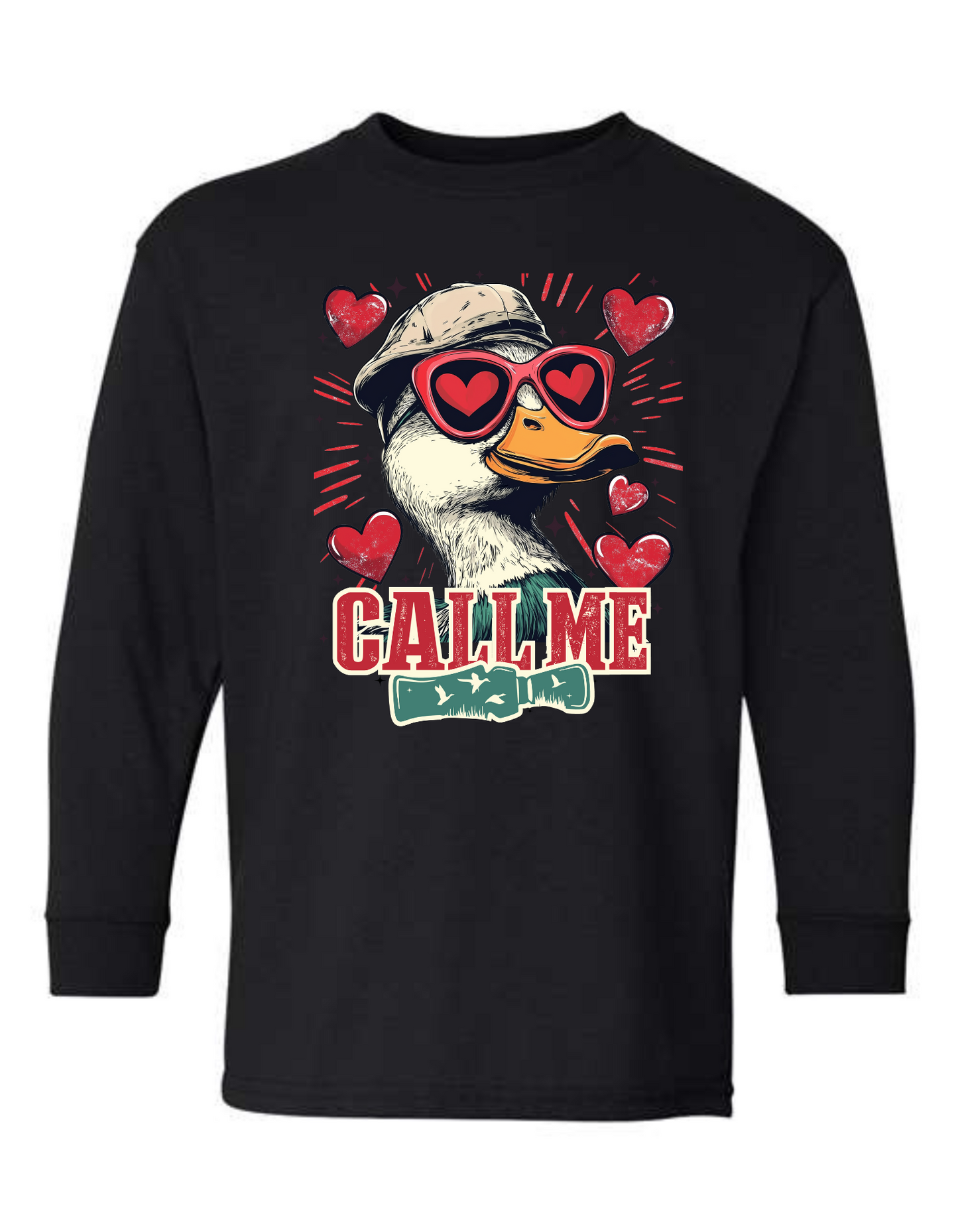 Call Me Valentine Duck Short or Long Sleeve Youth T Shirt