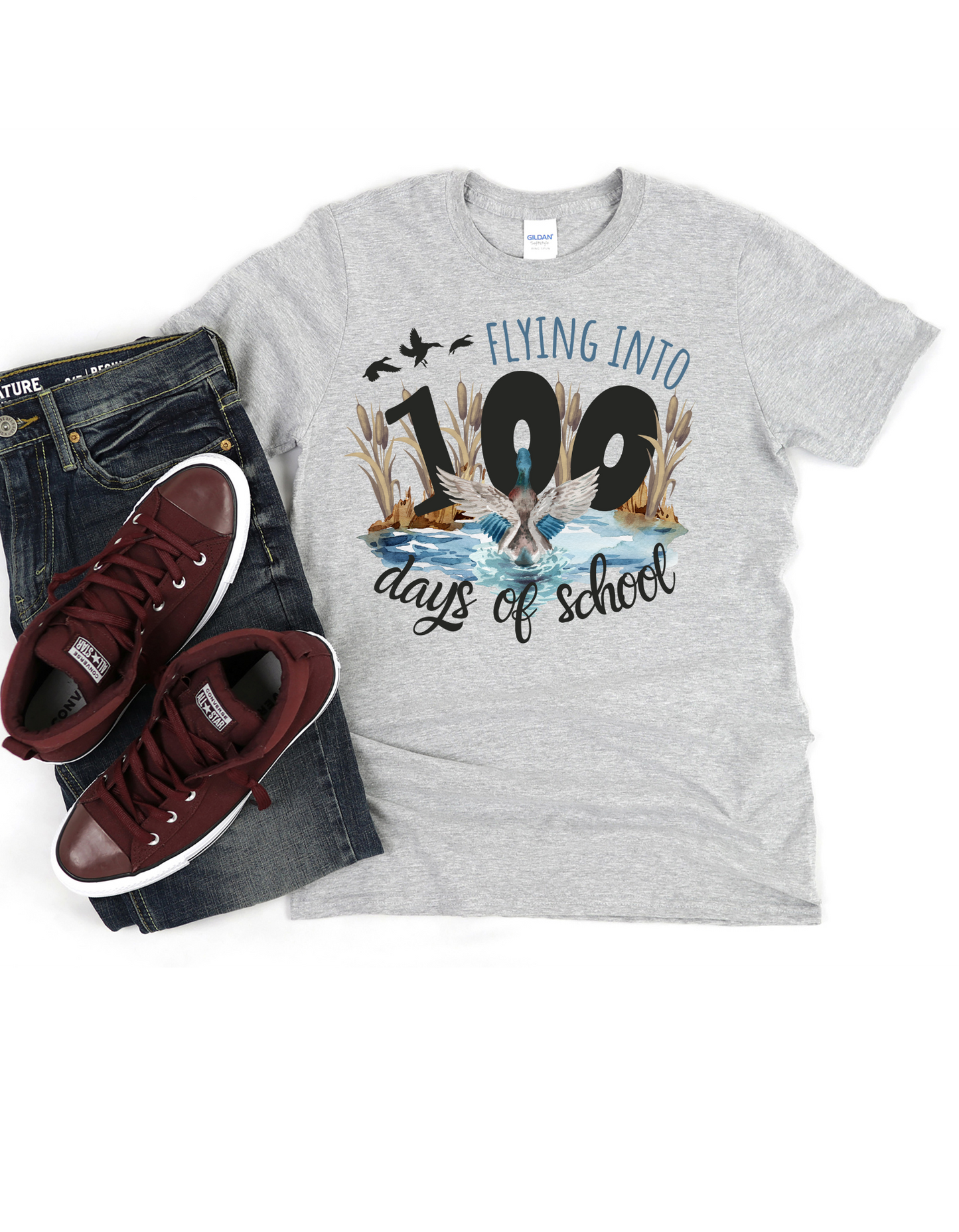 Flying Into 100 Days of School 2 Youth T Shirt