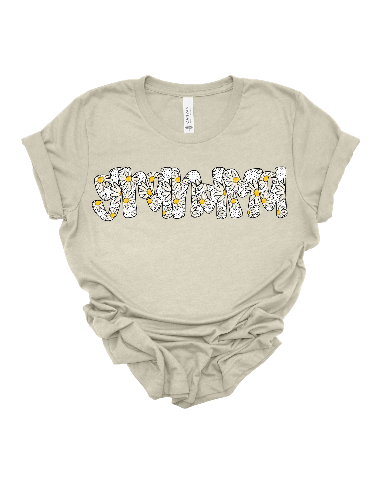 Mama, Grandma, Lolli, or Nanny Daisy Print T Shirt