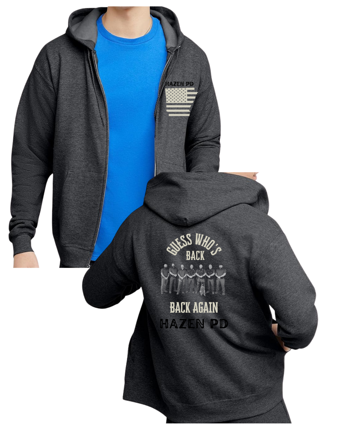 Guess Who's Back Hazen PD Zip Up Hoodie
