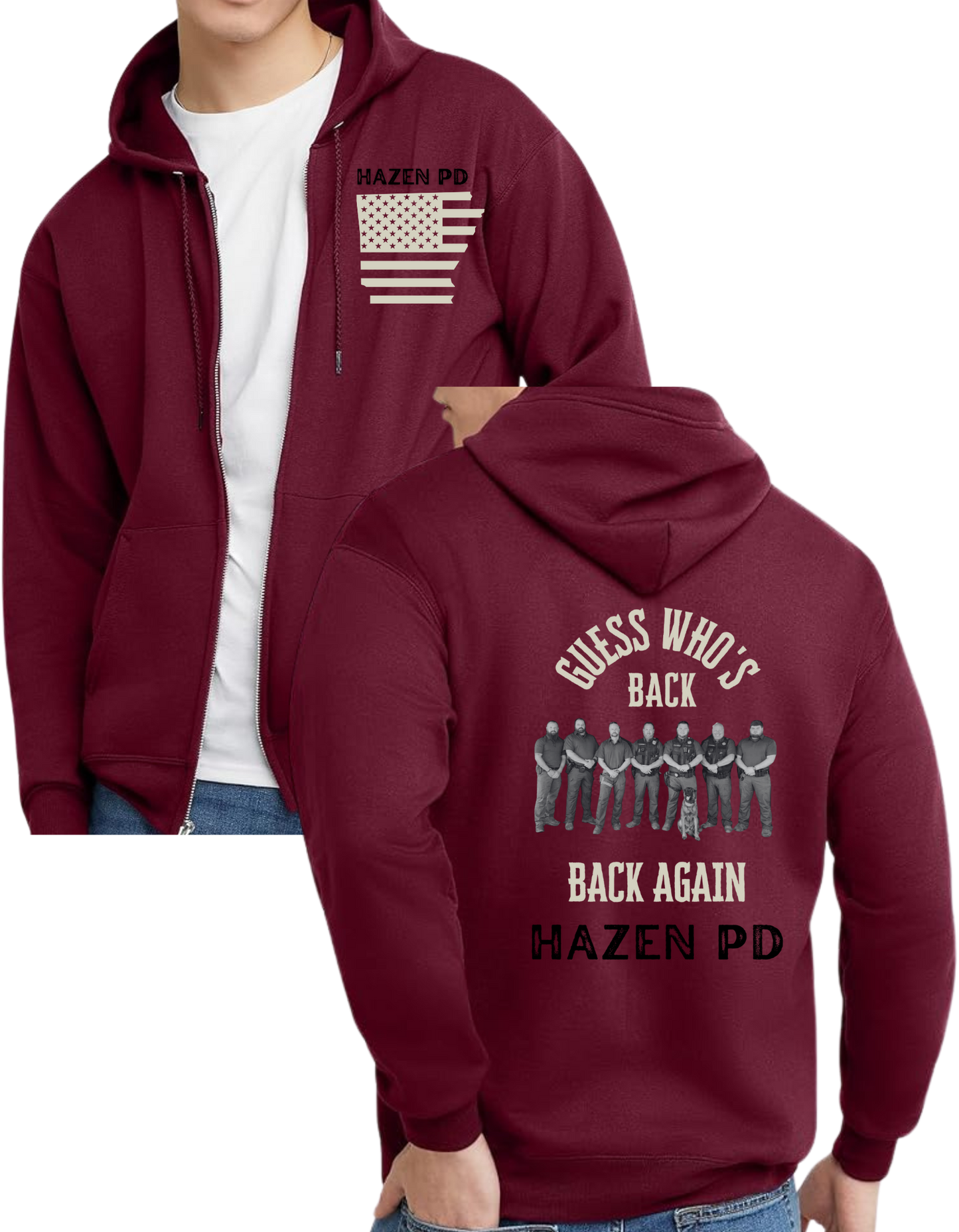 Guess Who's Back Hazen PD Zip Up Hoodie