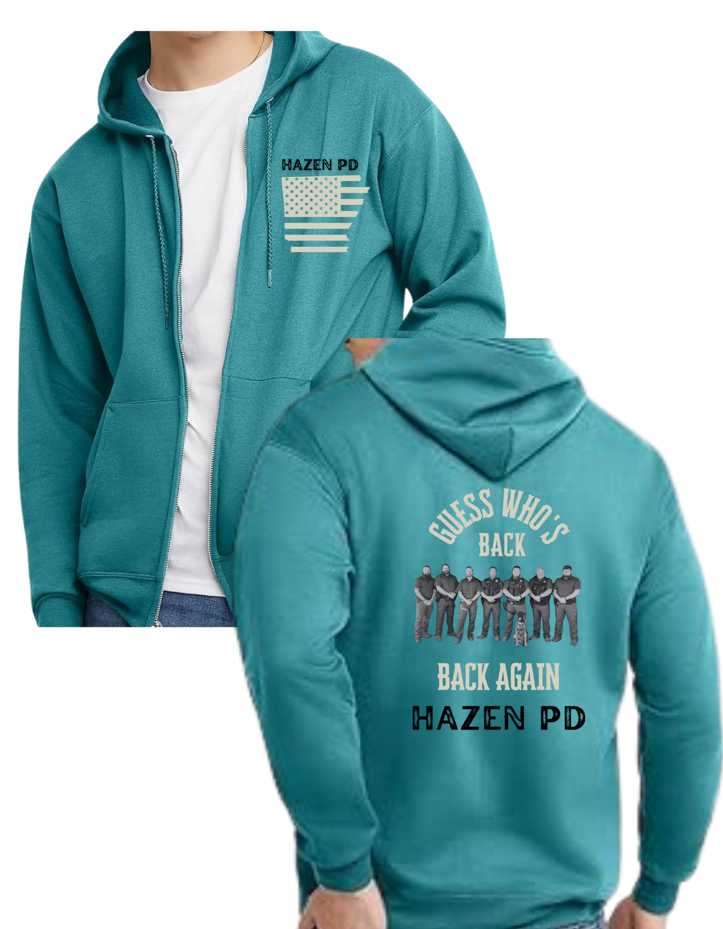 Guess Who's Back Hazen PD Zip Up Hoodie