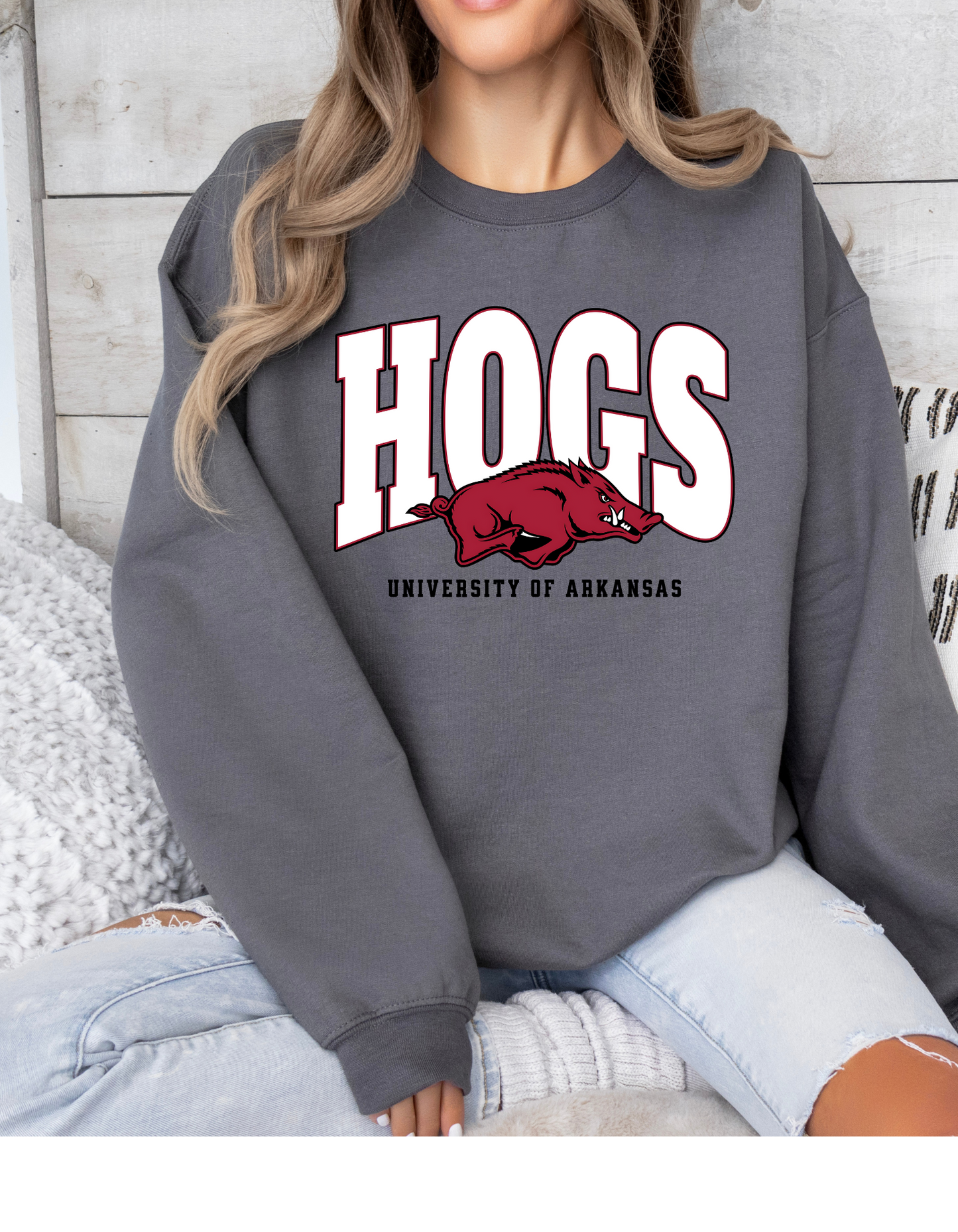 Hogs University of Arkansas Sweatshirt or Hoodie