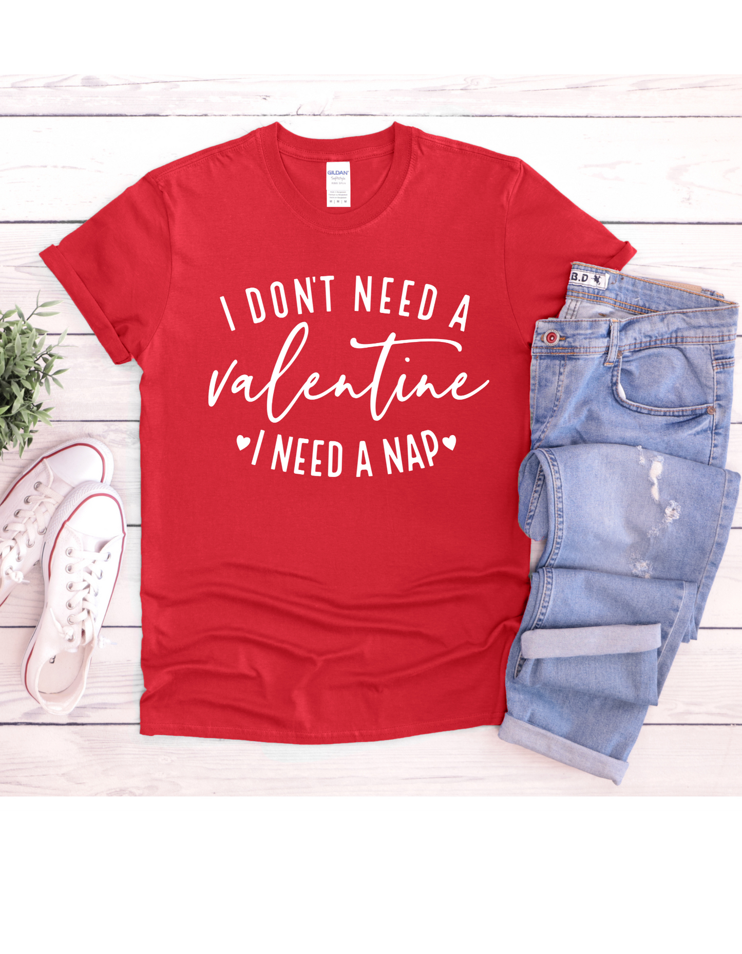 I Don't Need a Valentine I Need a Nap Youth Shirt