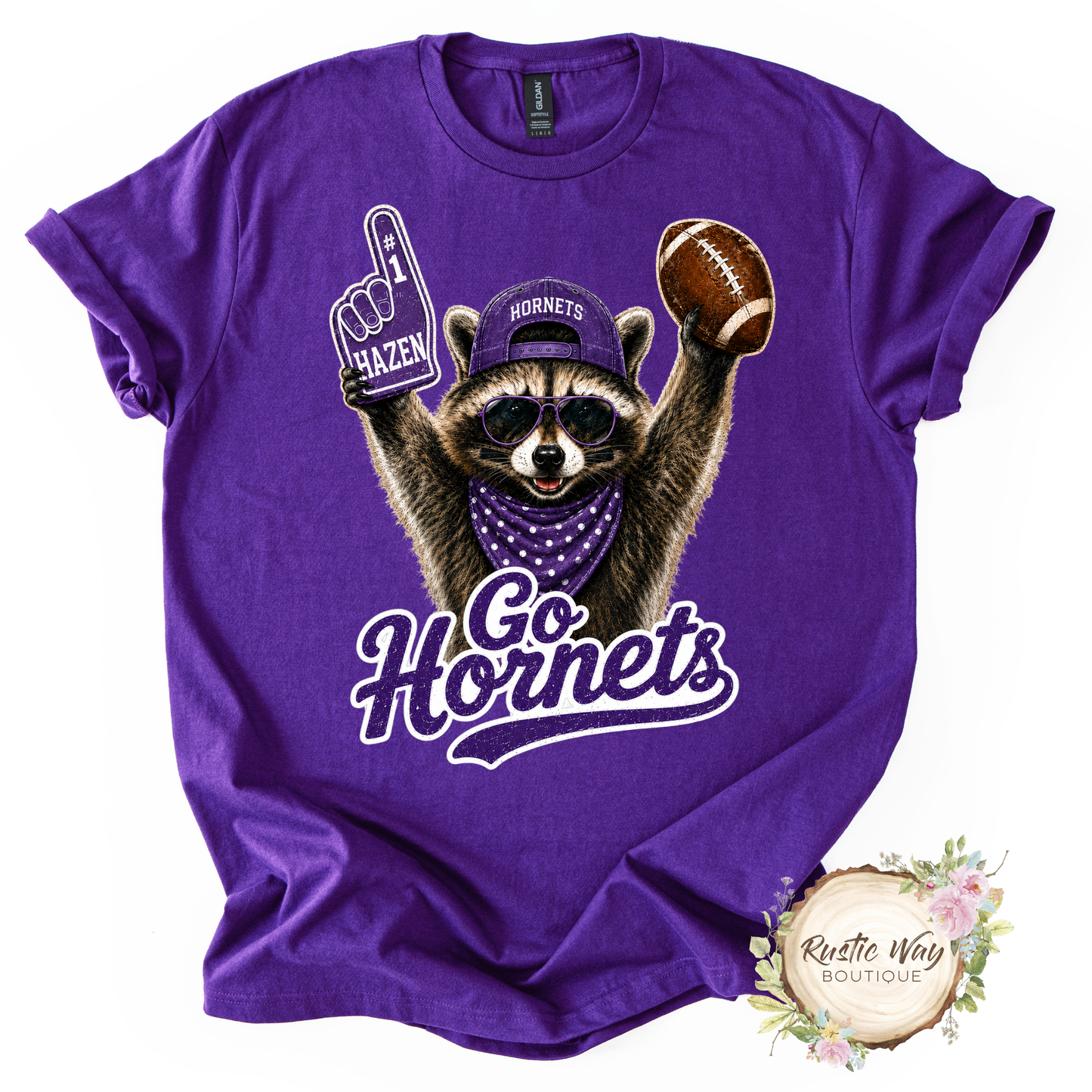 Go Hornets Raccoon T Shirt (Youth & Adults)