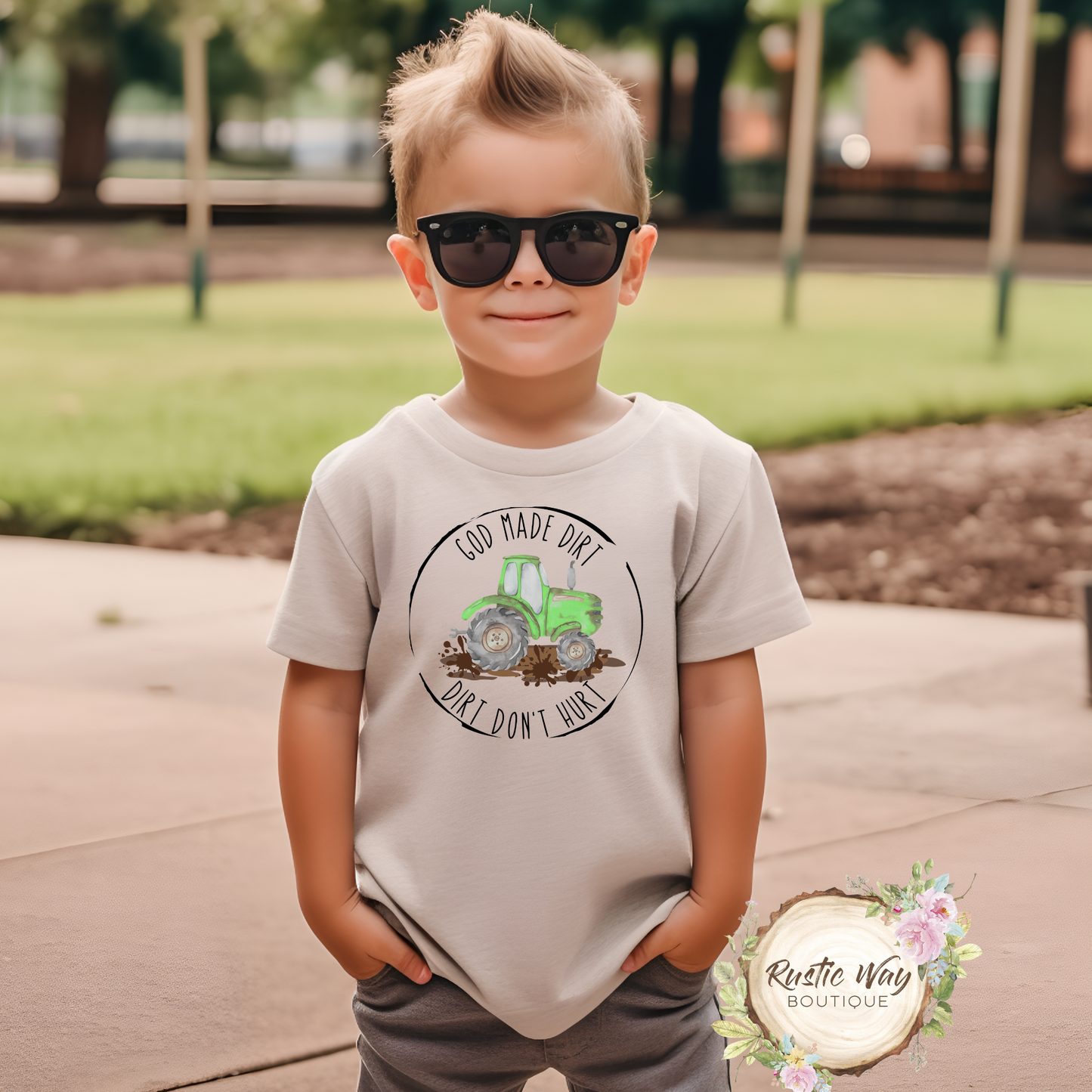 God Made Dirt... Dirt Don't Hurt Tractor T Shirt