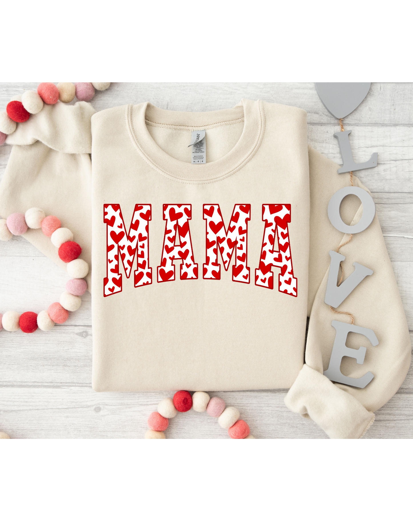 Mama Valetine Heart Design Short/Longsleeve Shirt or Sweatshirt