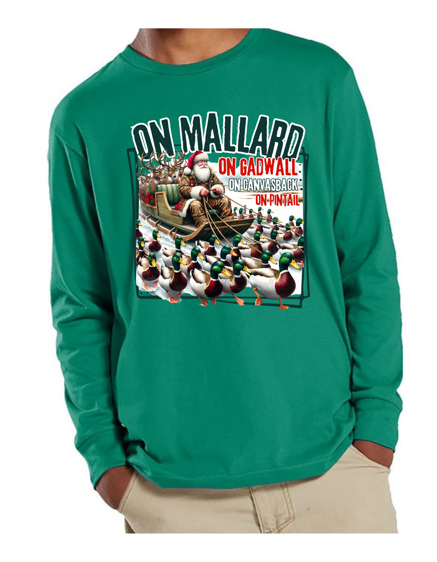 On Mallard On Gadwall On Canvas Back On Pintail Christmas Short or Long Sleeve Shirt