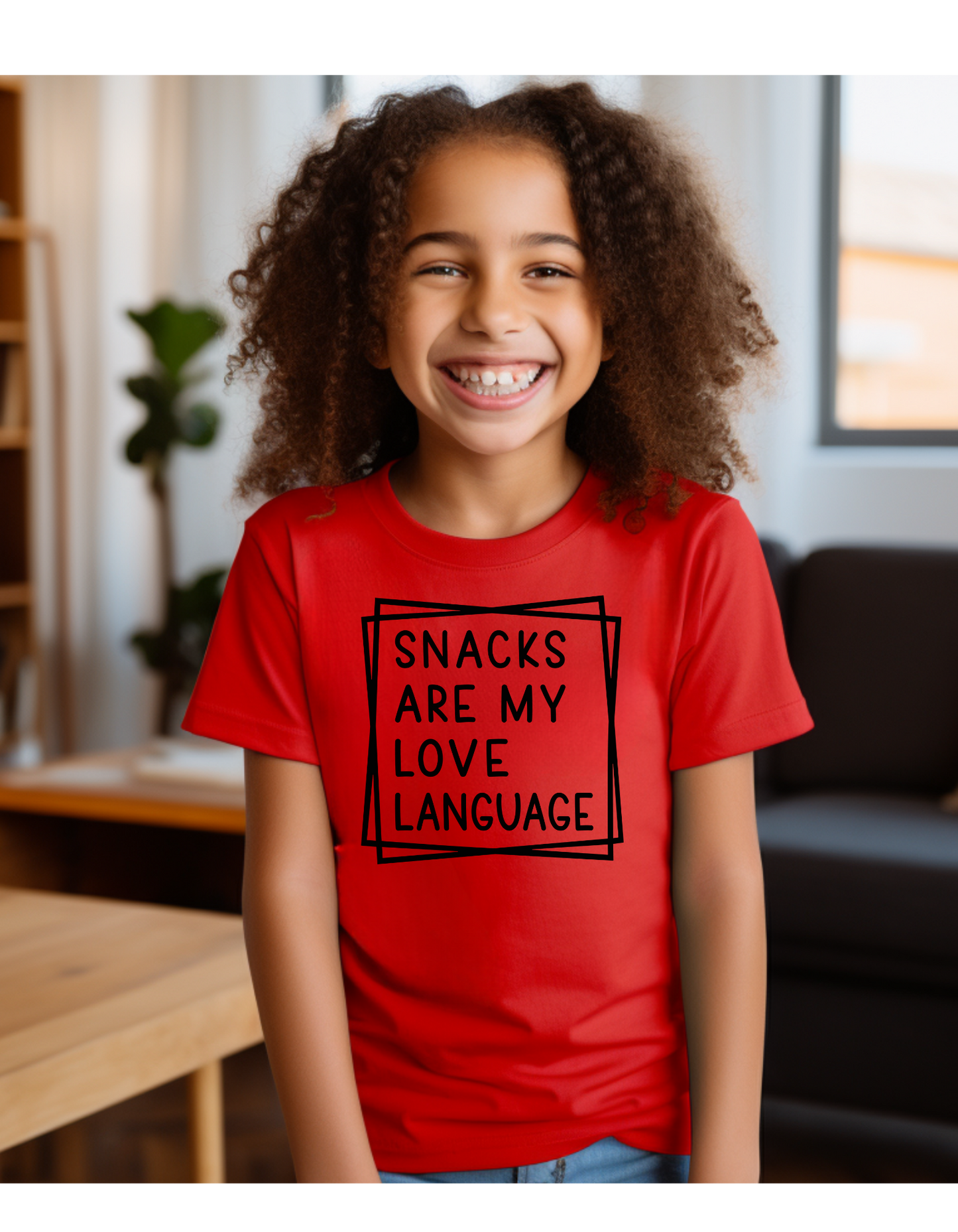 Snacks Are My Love Language Box T Shirt or Sweatshirt Youth