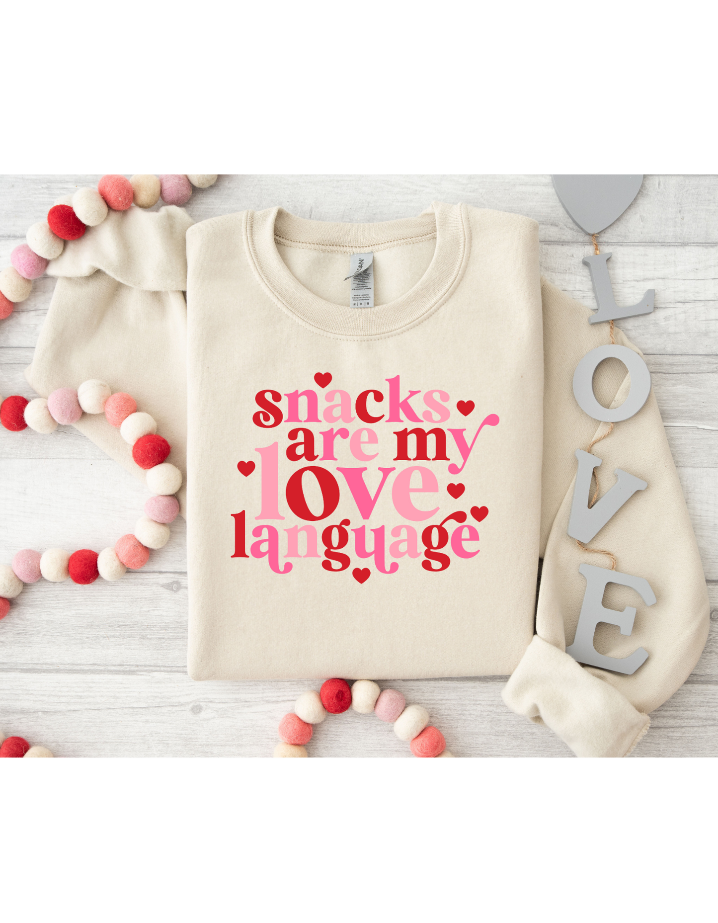 Snacks Are My Love Language Short/Long Sleeve T Shirt or Sweatshirt