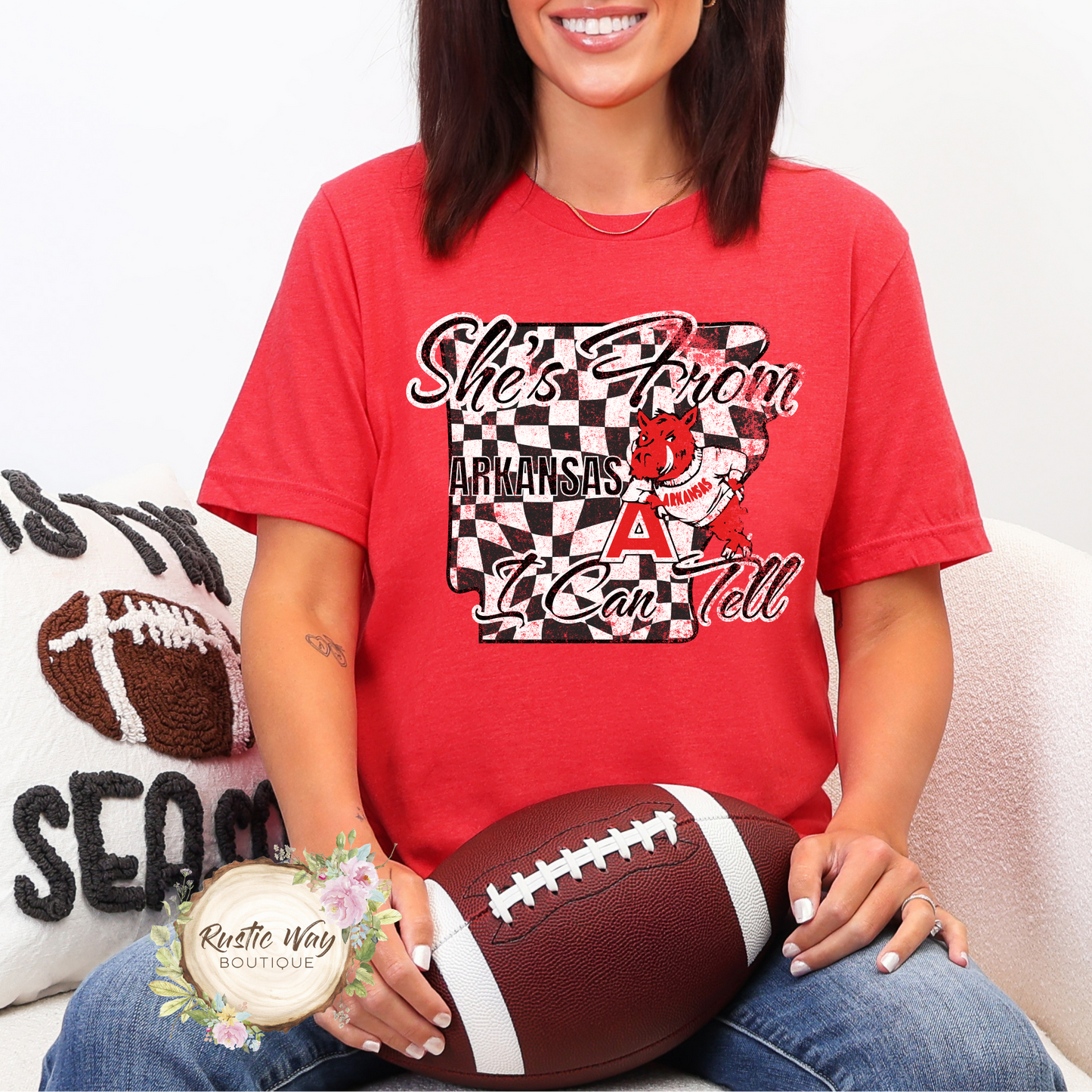 Shes's From Arkansas I Can Tell Hogs Short/Long Sleeve T Shirt
