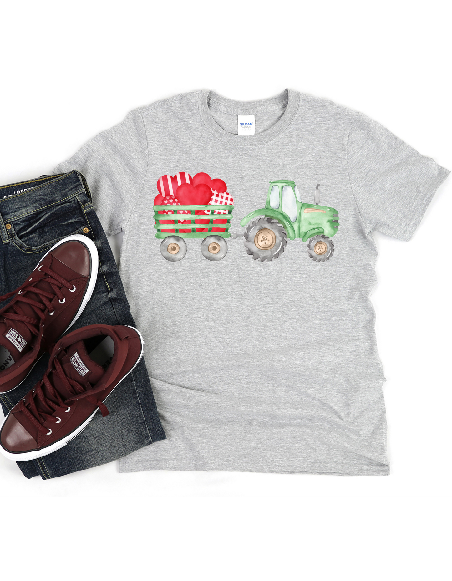 Valentine Tractor Youth T Shirt or Sweatshirt