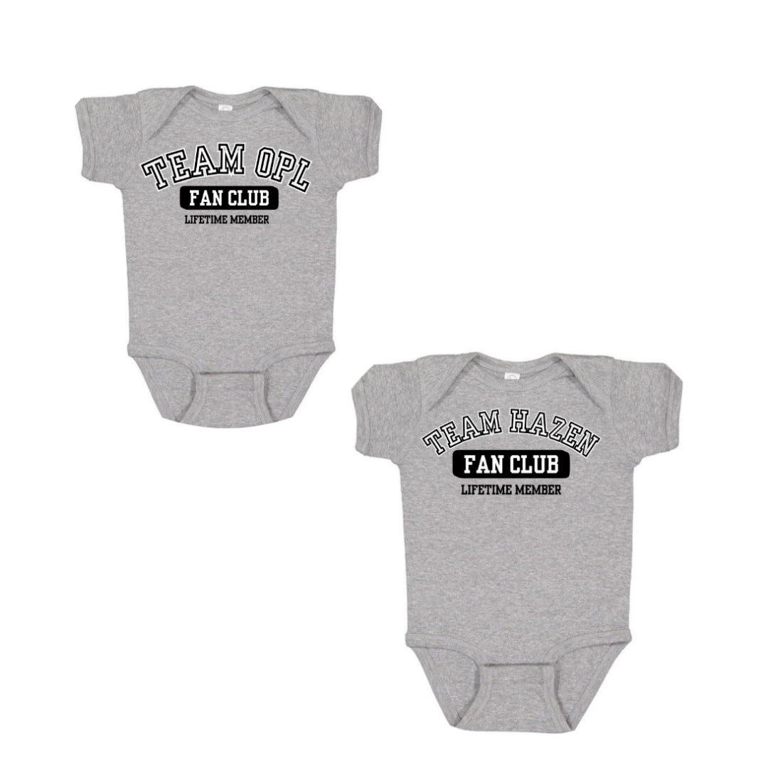 Team Hazen or Tea OPL Fan Club Onesie