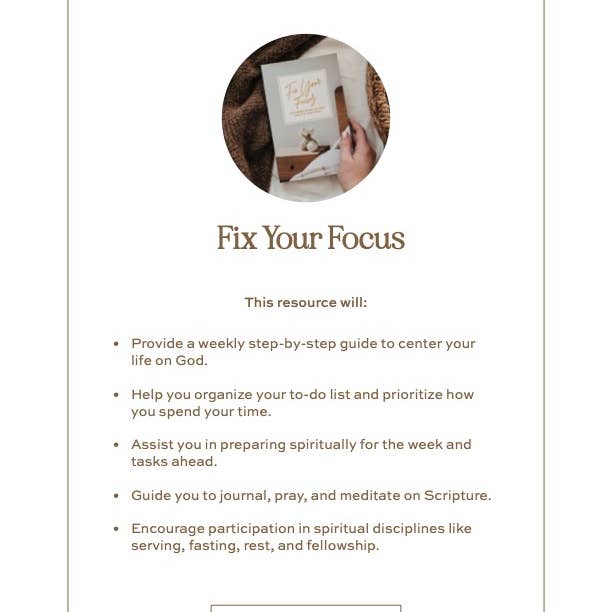 Fix Your Focus Bible Study