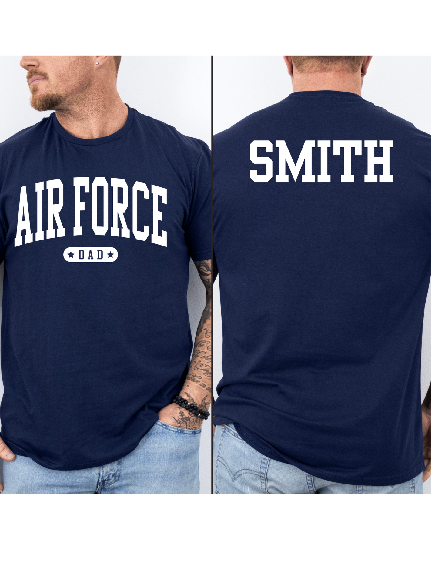 Personalized Airforce Dad Short/Long Sleeve Shirt, Sweatshirt, or Hoodie