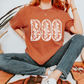 Boo Faux Lace Design Short or Long Sleeve T Shirt