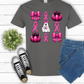 Breast Cancer Awareness Couquette Design T Shirt