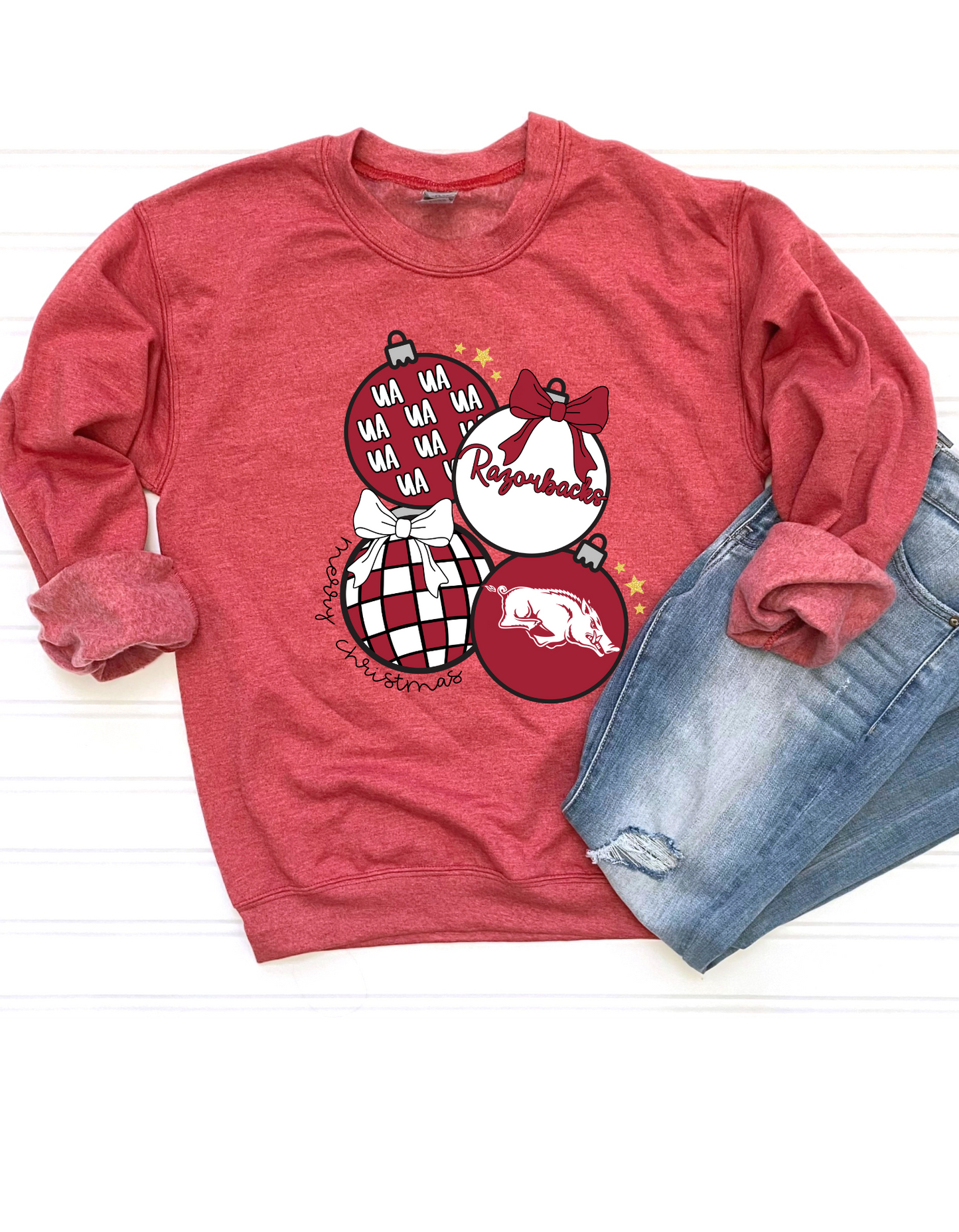 Christmas Razorback Short Sleeve Tee or Sweatshirt