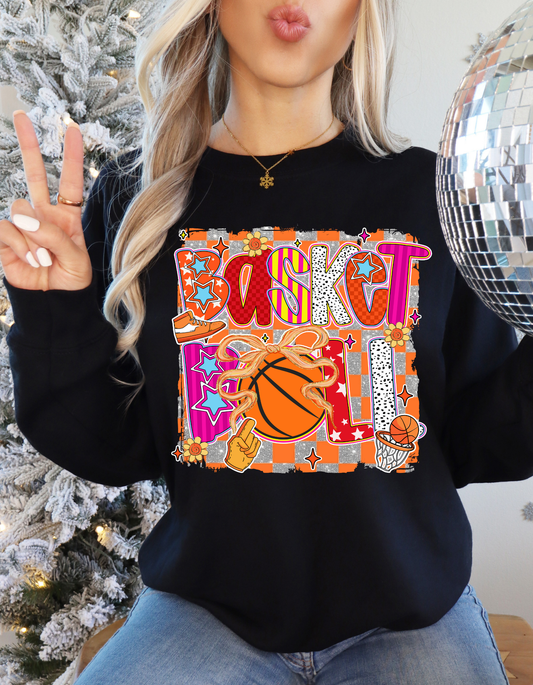 Colorful Basketball Short/Long Sleeve Shirt or Sweatshirt