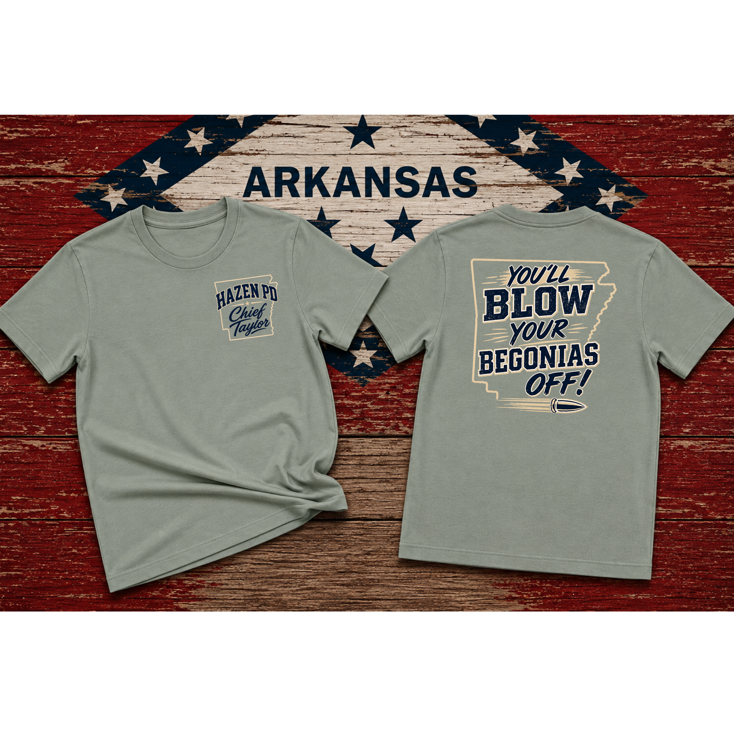 Updated Design You'll Blow Your Begonias Off T Shirt