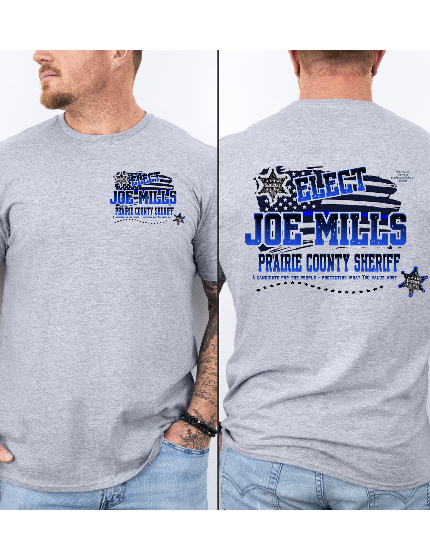 Elect Joe Mills for Sheriff Short or Long Sleeve T Shirt