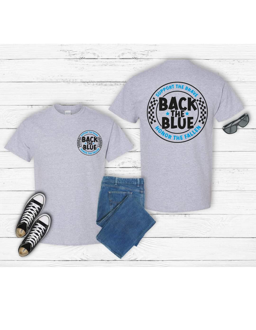 Back the Blue Retro Design