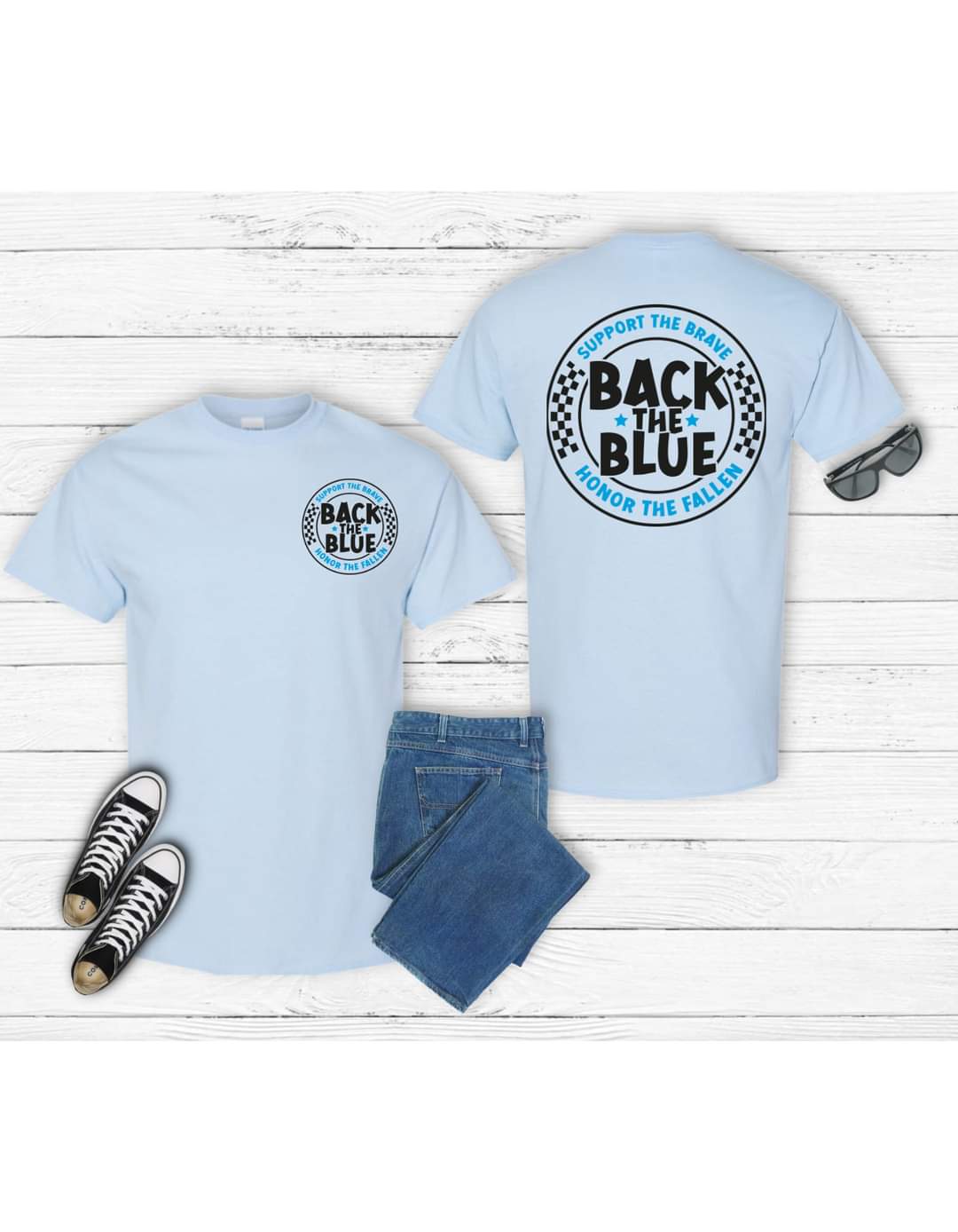 Back the Blue Retro Design