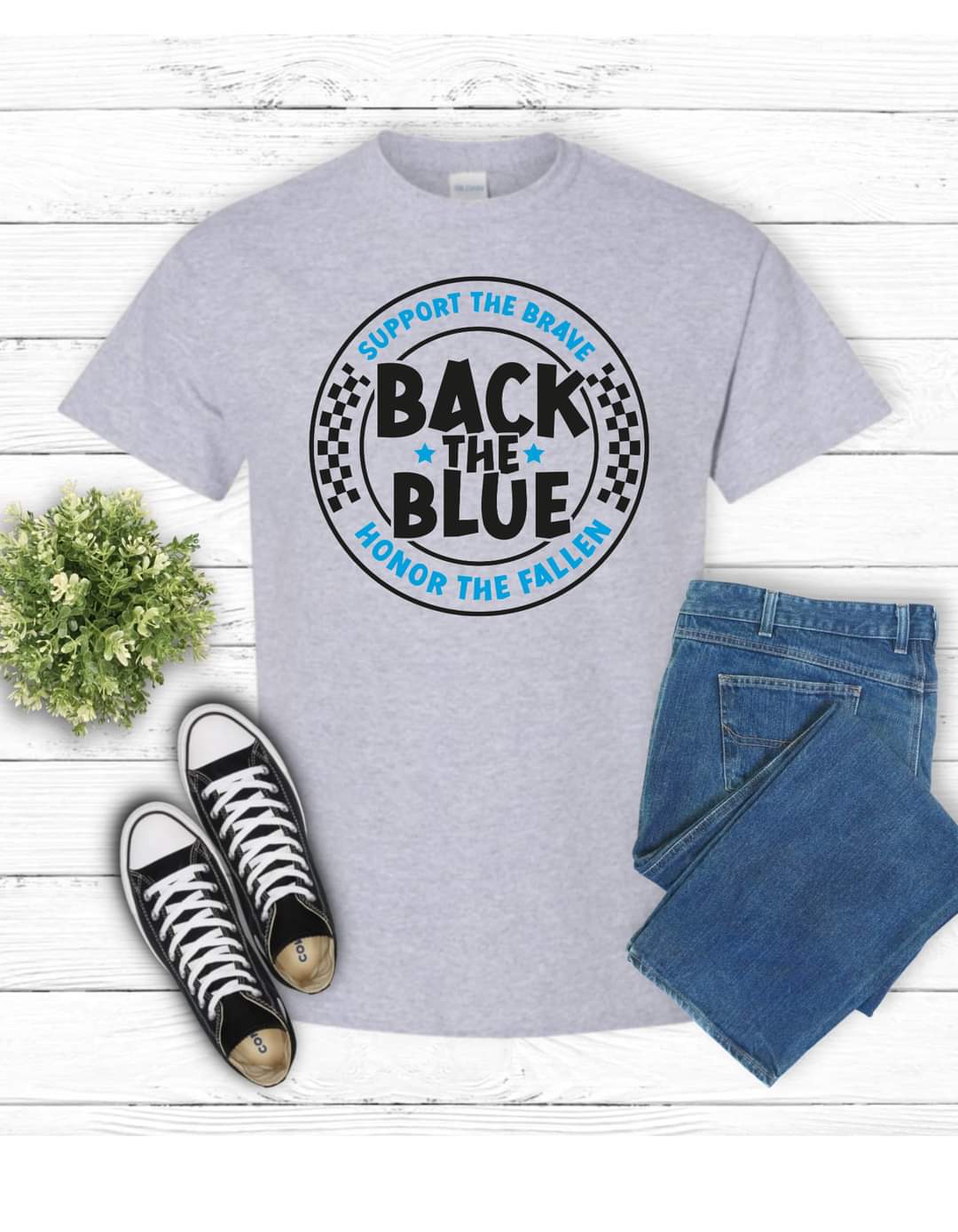 Back the Blue Retro Design