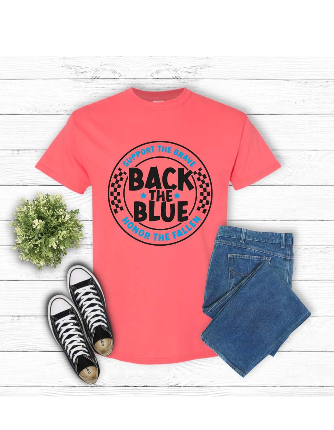 Back the Blue Retro Design