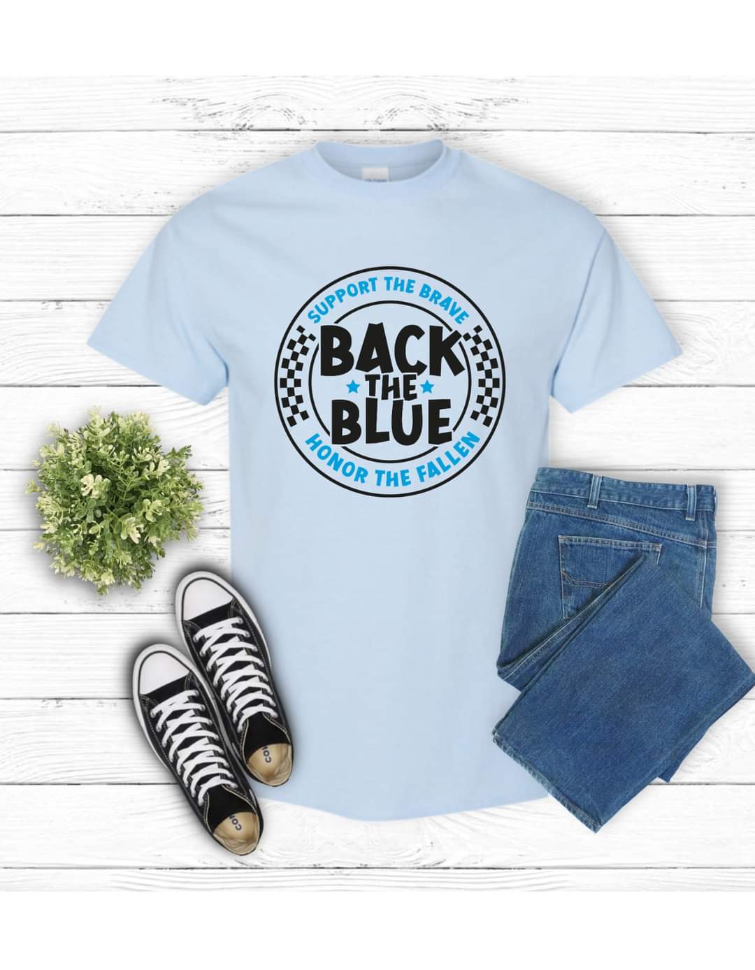 Back the Blue Retro Design