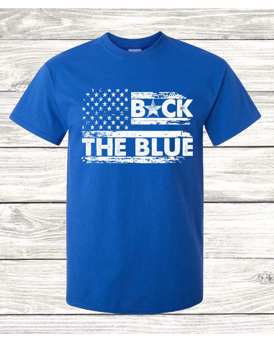 Back the Blue flag design