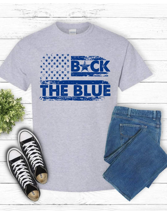 Back the Blue flag design