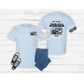 We Will Chase You and We Will Catch You t shirt (light blue)