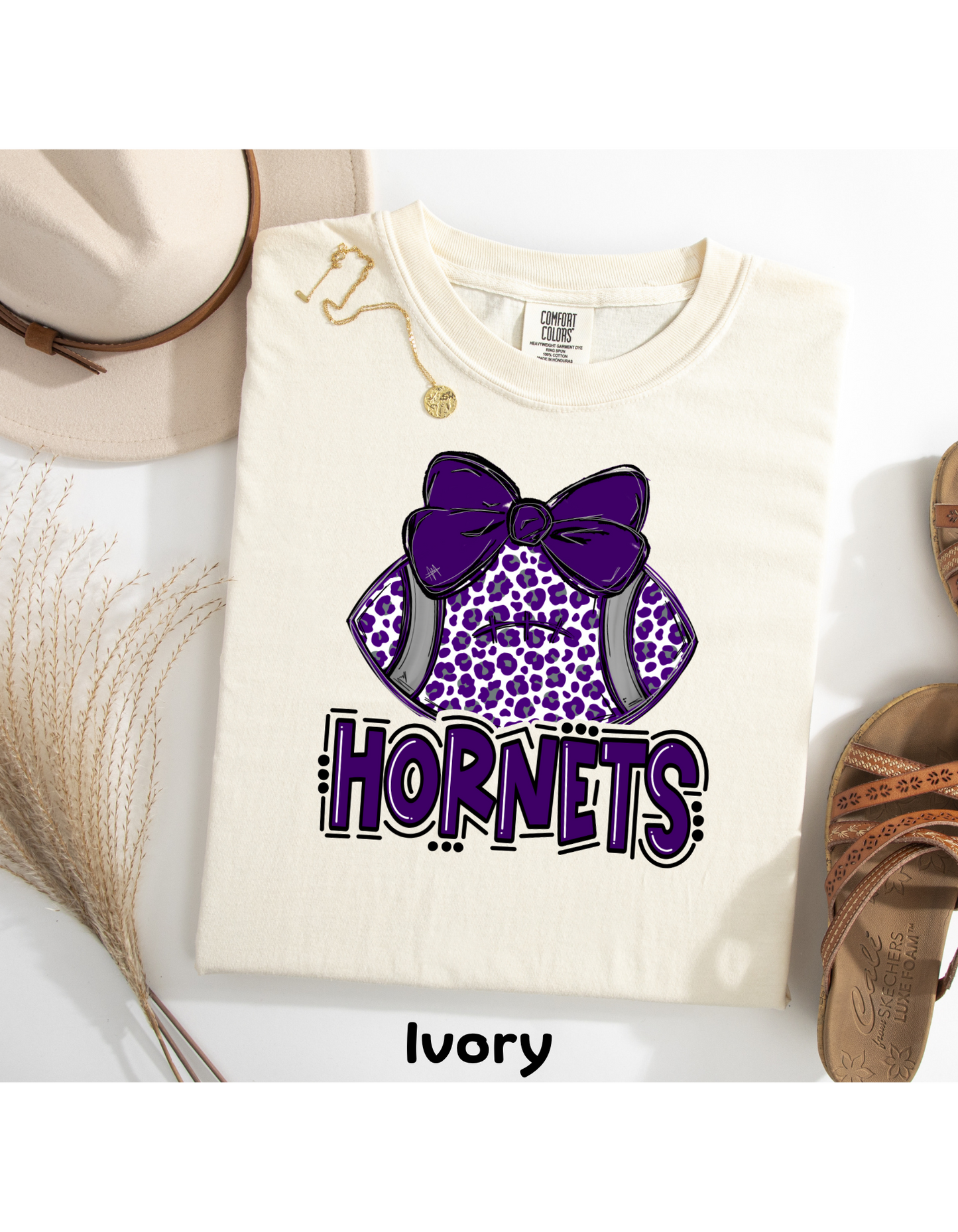 Hornets Football with Bow T shirt