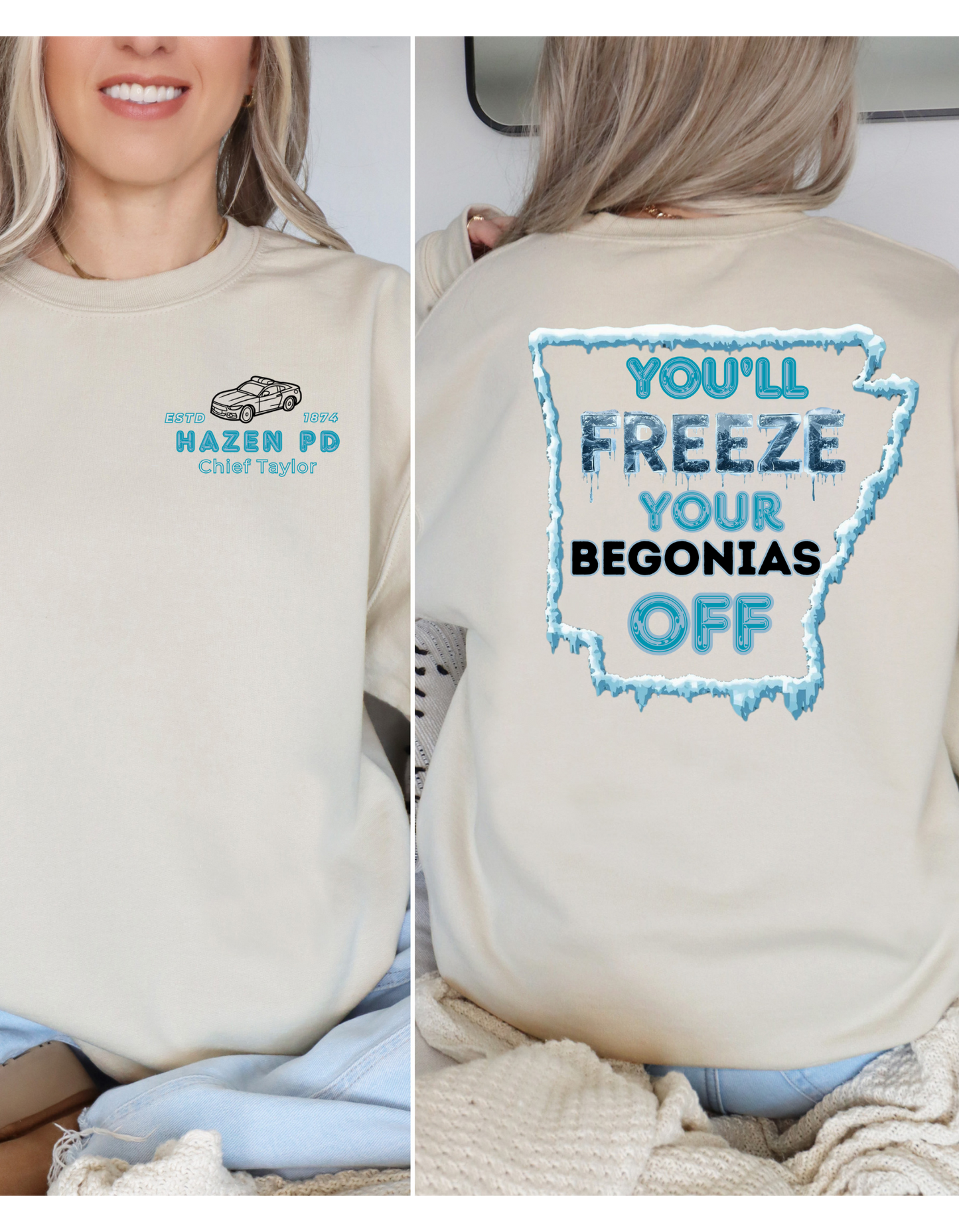 You'll Freeze Your Begonias Off Short/Long Sleeve, Sweatshirt, or Hoodie