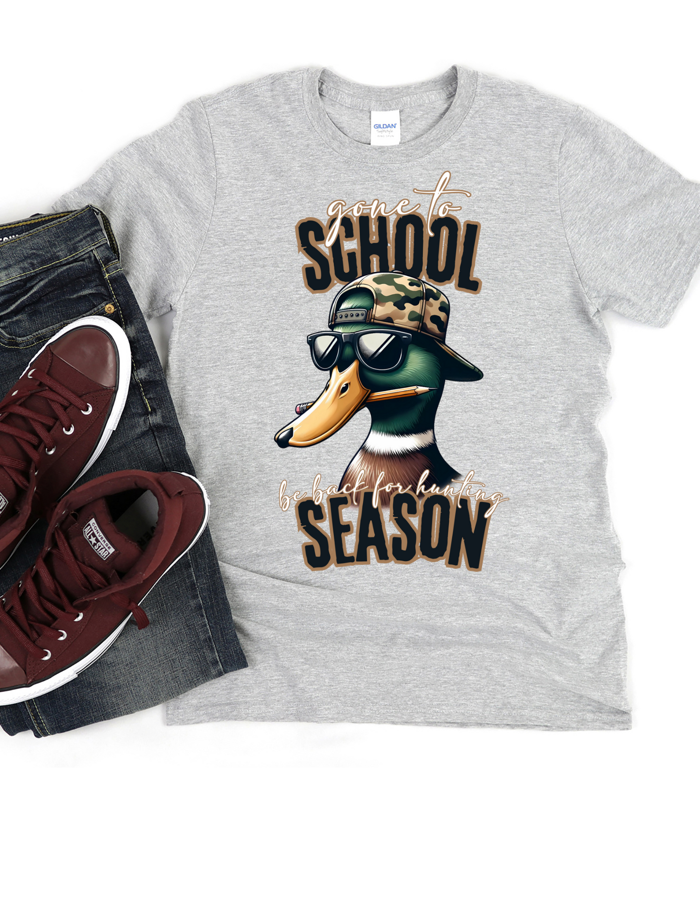 Gone To School Be Back For Hunting Season Short Sleeve/Long Sleeve or Sweatshirt