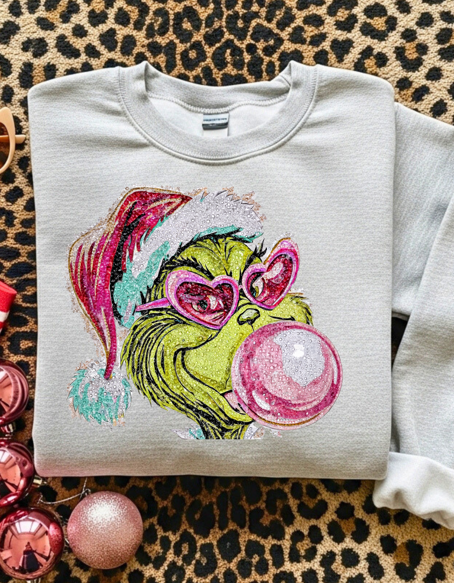 Glitzy Green Man Short/Long Sleeve Shirt or Sweatshirt (Youth & Adult)