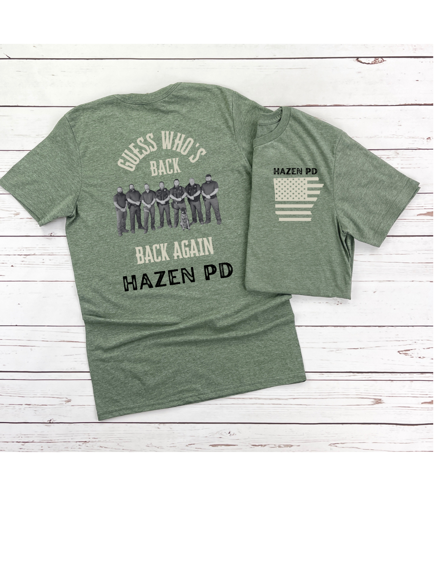 Guess Who's Back Hazen PD t shirt (heather military green)