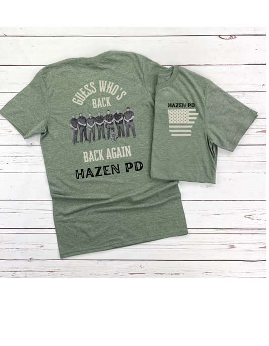 Guess Who's Back Hazen PD t shirt (heather military green)