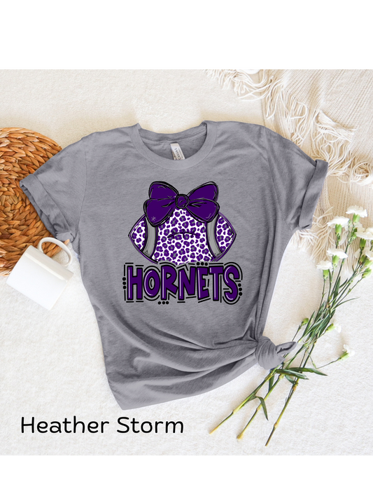 Hornets Football with Bow T shirt