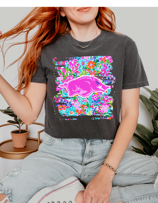 Razorback Floral T Shirt