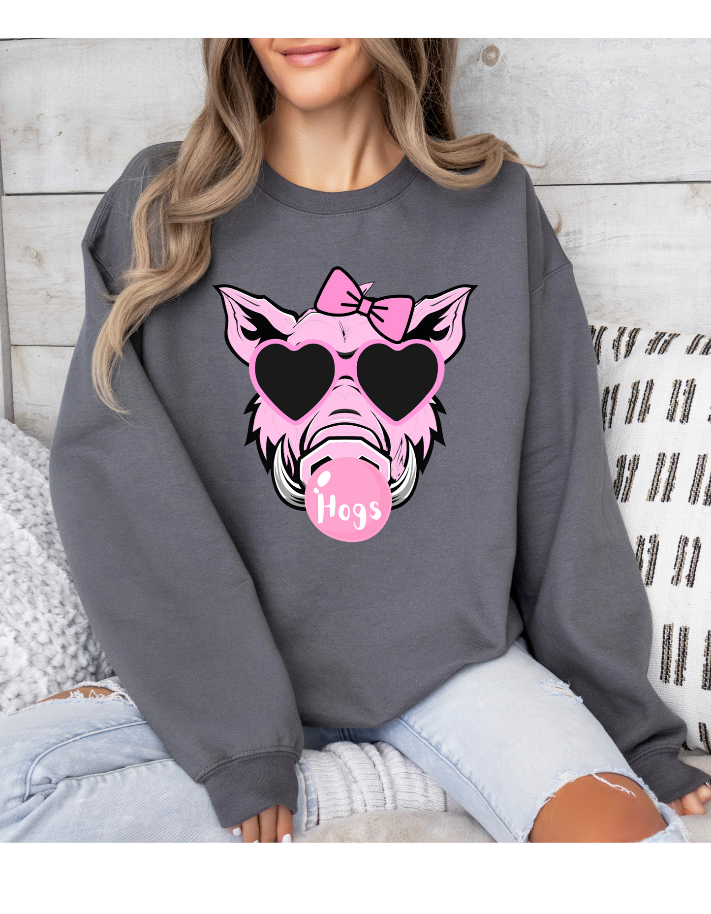 Hog With Bow Sweatshirt