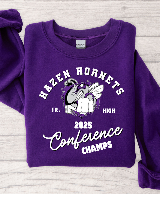 Hazen Hornets Jr High Conference Champs T Shirt, Sweatshirt, or Hoodie
