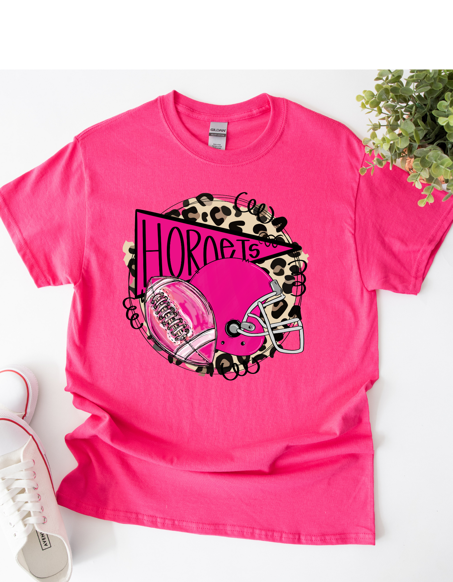 Hornets Pink Out Football T Shirt (youth)