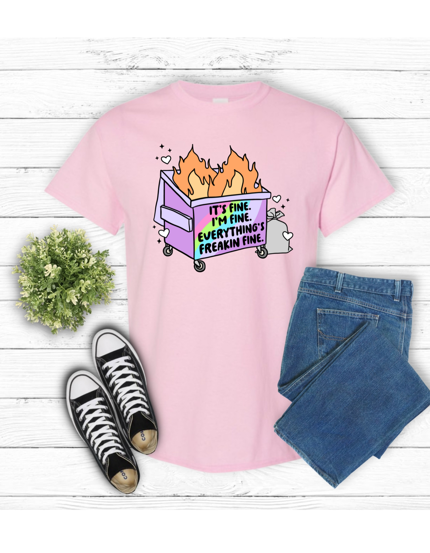 It's Fine Dumpster Fire t shirt