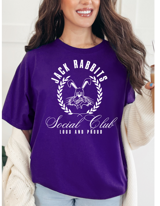 Jack Rabbits Social Club Mascot Short or Long Sleeve T Shirt