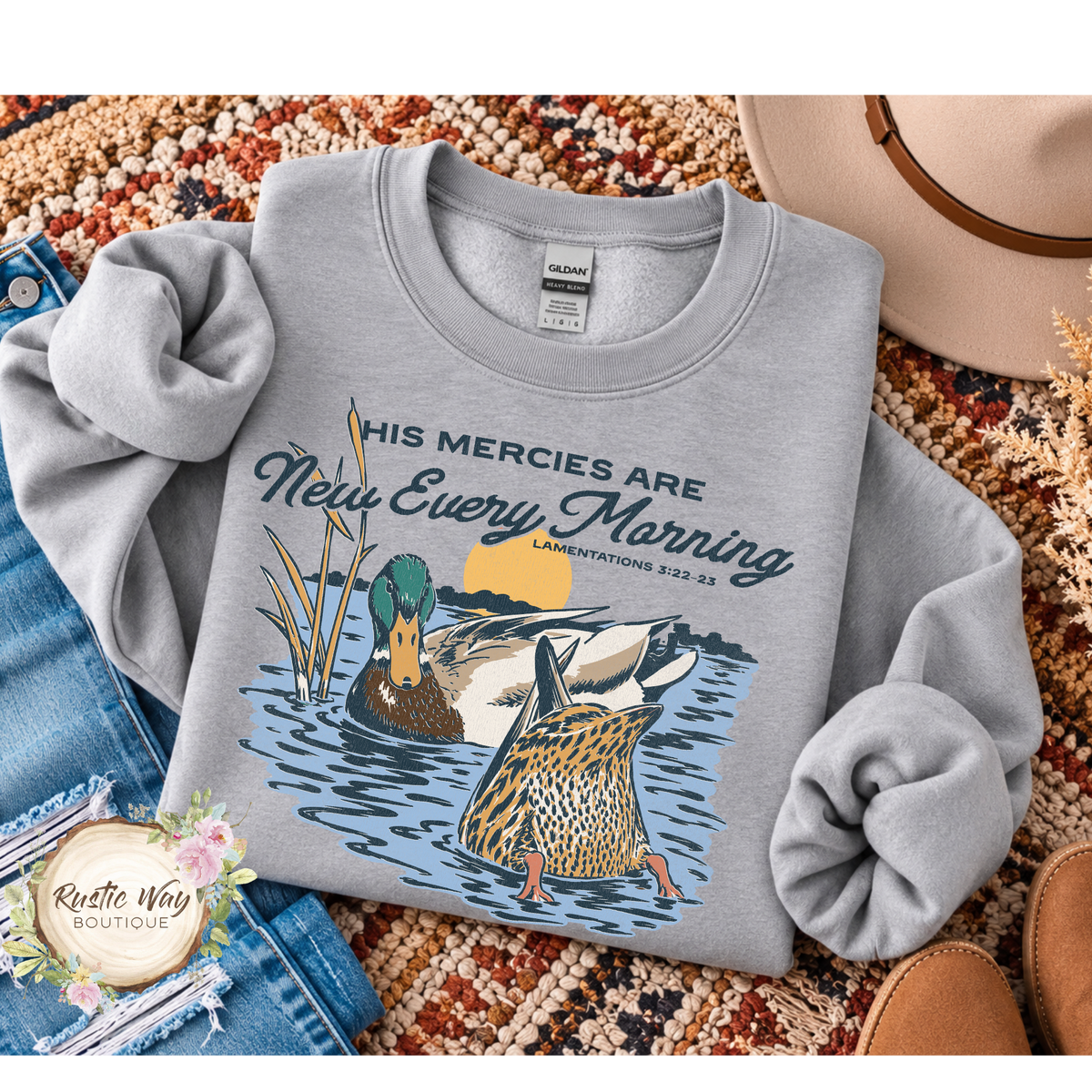 His Mercies Are New Every Morning Duck Sweatshirt