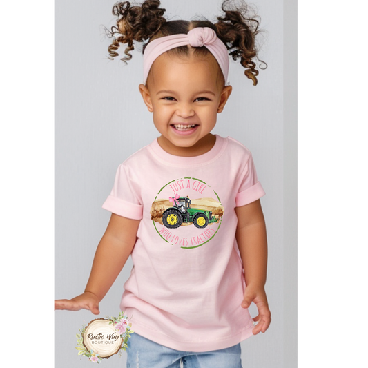 Just a Girl Who Loves Tractors T Shirt